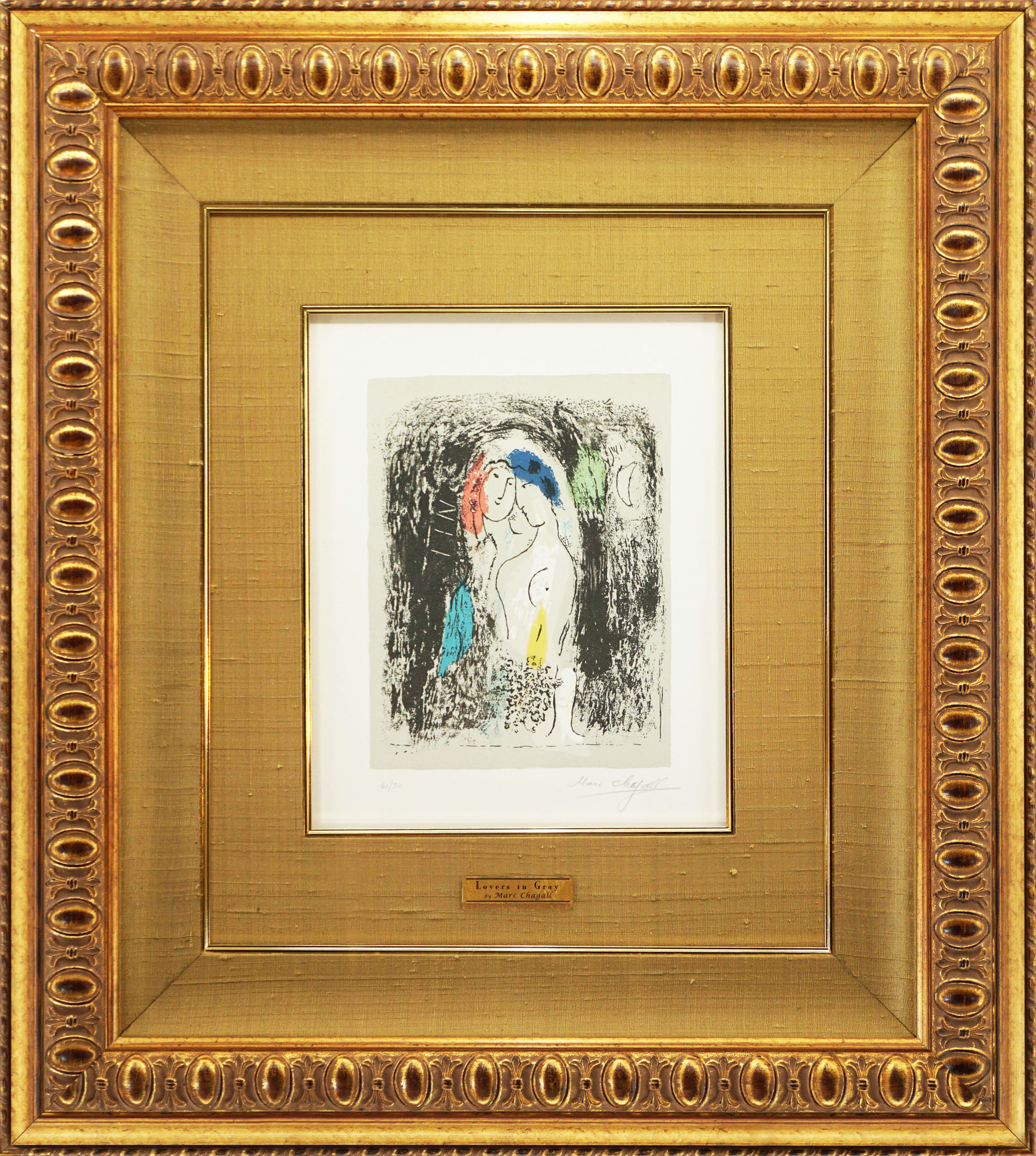 Marc Chagall | Lovers in Gray | Lithograph